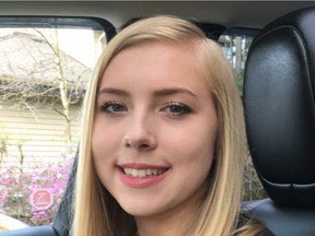 Gwynevere Staddon, 16, died in a Port Moody Starbucks of a suspected drug overdose on Sunday.