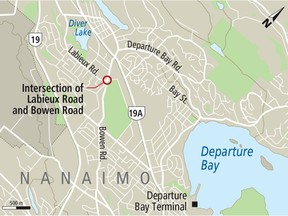 Passenger dies when Nanaimo bus stops suddenly to avoid collision