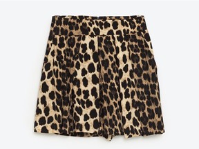 Leopard print shorts, $45.90 at Zara, zara.com.