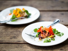 Chef Clement Chan of Torafuku creates Torched Gochujang-Marinated Octopus salad.