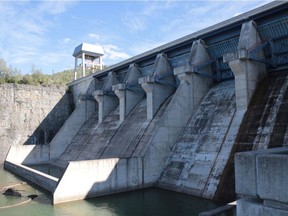 The Peace Canyon Dam, downstream of the W.A.C. Bennett Dam.