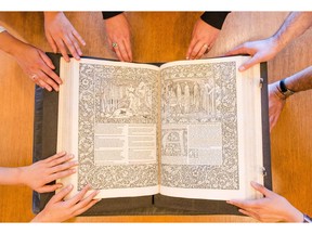 UBC Library and the faculty of arts have just acquired a rare and valuable copy of the Kelmscott Chaucer, known as the "most beautiful of all printed books." Printed in a limited edition of only 438 copies, the Works of Geoffrey Chaucer published by William Morris's Kelmscott Press in 1896 is known for its unique type, lavish decorative borders and remarkable illustrations. UBC acquired the book after two years of fundraising for $202,000 USD, making it one of the most valuable in the university's Rare Books and Special Collections.