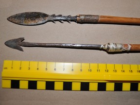 Two poisonous arrows from the Maasai people of Kenya, Africa have been turned over to the North Vancouver RCMP.