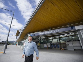 Mike Clay, mayor of Port Moody, hopes SkyTrain's new Evergreen Line will bring new commercial real estate investments to the area around the city's two stations on the line, which starts service early next year.