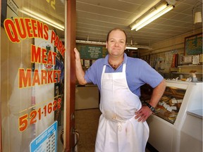Peter Corbeil of Queen's Park Meat Market.  In June Peter closed the shop after nearly 100 years of continuous service. On August 2 he passed away from complications of diabetes. Wayne Leidenfrost [PNG Merlin Archive]