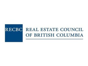 Real Estate Council of B.C. logo, for web illustration.  Credit: Handout, RECBC [PNG Merlin Archive]