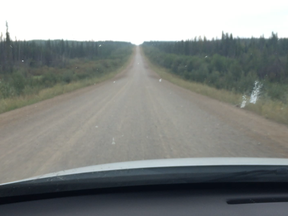 The crazy drive back up to Inuvik.