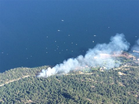 The fire is at Cinnabar Creek, about 16 kilometres north of West Kelowna.