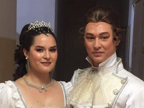 Soprano Kallie Clayton (left) and tenor Spencer Britten in character for The Magic Flute, by Wolfgang Amadeus Mozart, to be performed as part of the University of British Columbia's Opera Ensemble at Bard on the Beach on Monday, Aug. 29 and Monday, Sept. 5.