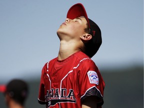 Stefano Dal Sasso collects himself on the mound after giving up a two-run home run to Mexico's Jose Angel Leal during the third inning on Tuesday.