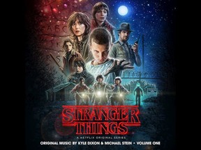 The artwork for the original soundtrack for Netflix hit show Stranger Things, featuring a musical score by Kyle Dixon and Michael Stein from Texas group S U R V I V E. [PNG Merlin Archive]