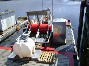 The pump structure at the heart of Yourbrook Energy Systems Ltd.'s project to test the feasibility of using the powerful tides of Masset Inlet to generate electricity for Haida Gwaii .