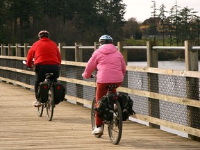 The Selkirk Trestle Bridge is the start of the popular Galloping Goose Trail enjoyed by cyclists and pedestrians.