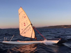 The University of B.C.s autonomous sailboat is adrift in the Atlantic Ocean after suffering a rudder control problem.