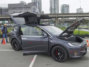 The Tesla X electric car.