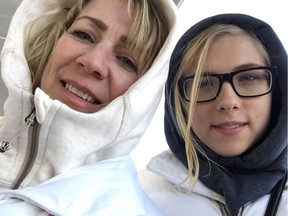 Veronica Staddon in an undated photo with her daughter, Gwynevere (right). Gwynevere Staddon, 16, died Sunday of a suspected drug overdose, her body found in a Port Moody Starbucks washroom. The 16-year-old Staddon had struggled with opioid use, and had been clean for about two weeks. (Photo, courtesy of Veronica Staddon) [PNG Merlin Archive]