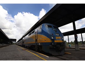 A man has died after being struck by a Via Rail passenger train in Spences Bridge.