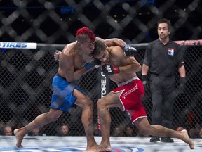 Yair Rodriguez, front right, from Mexico, battles with Nicaragua's Leonardo Morales in this 2014 file photo.