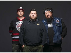 0919 A Tribe Called Red (2016) line up for Halluci Nation.  [PNG Merlin Archive]