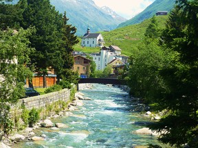 Little alpine villages like Andermatt attract visitors interested in fresh air, high mountains and healthy living. Michael McCarthy.