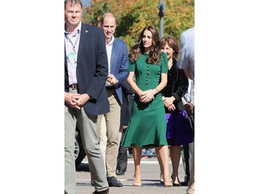 Prince William, Duke of Cambridge and Catherine Duchess of Cambridge visit Kelowna University during their Royal Tour of Canada on September 27, 2016 in Kelowna, Canada. Prince William, Duke of Cambridge, Catherine, Duchess of Cambridge, Prince George and Princess Charlotte are visiting Canada as part of an eight day visit to the country taking in areas such as Bella Bella, Whitehorse and Kelowna.