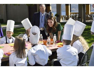Catherine, Duchess of Cambridge attends a Taste of British Columbia community event at Mission Hill Winery on September 27, 2016 in Kelowna, Canada.