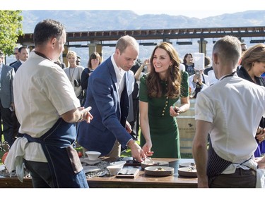 Prince William, Duke of Cambridge and Catherine, Duchess of Cambridge attend a Taste of British Columbia community event at Mission Hill Winery on September 27, 2016 in Kelowna, Canada.