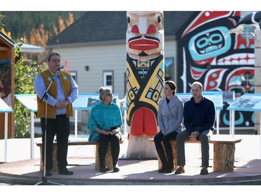 Catherine, Duchess of Cambridge and Prince William, Duke of Cambridge watch a cultural welcome in Carcross during the Royal Tour of Canada on September 28, 2016 in Carcross, Canada. Prince William, Duke of Cambridge, Catherine, Duchess of Cambridge, Prince George and Princess Charlotte are visiting Canada as part of an eight day visit to the country taking in areas such as Bella Bella, Whitehorse and Kelowna