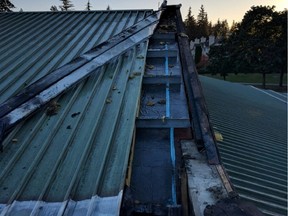 A fire partially burned the roof at Dorothy Lynas Elementary School in North Vancouver.