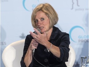 Alberta Premier Rachel Notley takes part in a forum at the Global Progress conference Thursday, September 15, 2016 in Montreal.