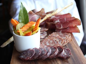 A charcuterie plate at Basalt in Whistler