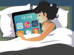 Screens are the enemy of sleep; the blue light from screens impairs melatonin production, the key to a full night's sleep. So put your devices to bed at least one hour before you turn in and give them their own room.
