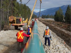Construction work on Kinder Morgan's TransMountain pipeline.