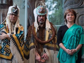 Christy Clark with the Kwakwaka'wakw First Nation