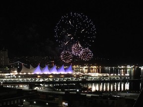 Vancouverites were treated to a fireworks display worthy of the Celebration of Light last night.