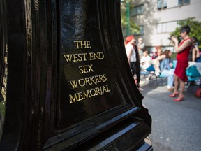 A memorial to sex workers of the West End community in Vancouver was dedicated last week.