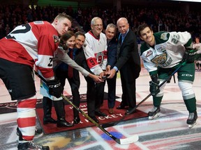 Pre-game festivities at the first Giants game of the season vs. Everett at the Langley Events Centre.