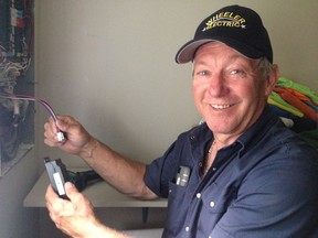 Jim Wieler of Wheeler Electric installed the Neurio sensor in about 10 minutes.