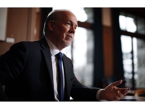 John Horgan, leader of the B.C. NDP, says of the Kinder Morgan oil pipeline issue: 'I am going to look at the facts when they come forward and deliberate with those involved and see how they feel and then come forward with a position.'