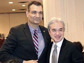 Joe Peschisolido with Paul Oei.