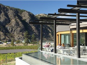 Liquidity Wines sits on a hilltop in the heart of Okanagan Falls with spectacular views east, west and south to McIntyre Bluff — an iconic piece of rock that demarcates the warm south Okanagan from the slightly cooler mid-Okanagan Valley.