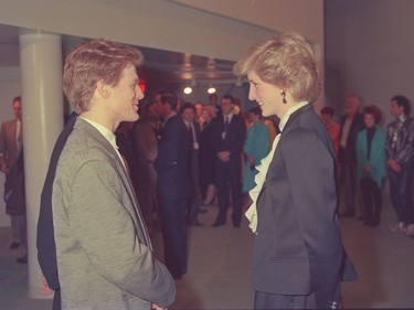 Princess Diana chats with Bryan Adams at Expo 86.