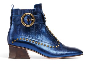 Navy Chelsea boot, $660 at Coach, coach.com.