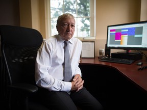 Dr. Brian Day, Medical Director of the Cambie Surgery Centre, sits for a photograph at his office in Vancouver on Wednesday, August 31, 2016. A self-styled champion of privatized health care is bringing his fight to British Columbia Supreme Court on Tuesday for the start of a months-long trial he says is about patients' access to affordable treatment, while his opponents accuse him of trying to gut the core of Canada's medical system.