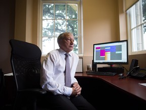 Dr. Brian Day, Medical Director of the Cambie Surgery Centre, sits for a photograph at his office in Vancouver on Wednesday, August 31, 2016. A self-styled champion of privatized health care is bringing his fight to British Columbia Supreme Court on Tuesday for the start of a months-long trial he says is about patients' access to affordable treatment, while his opponents accuse him of trying to gut the core of Canada's medical system.