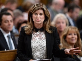 Interim Conservative Leader Rona Ambrose in the House of Commons on Sept. 28, where she accused the Liberal government of adding project-killing conditions to the Pacific NorthWest LNG project in B.C.