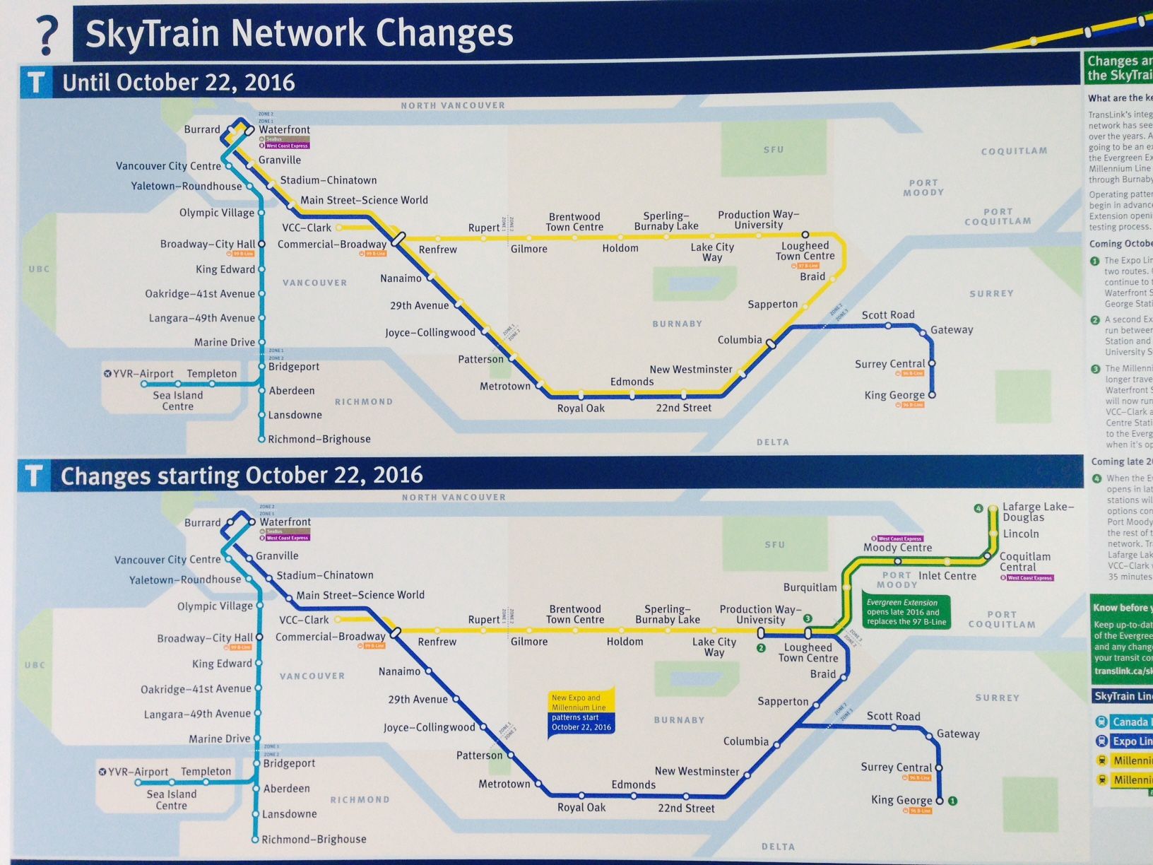 Skytrain route changes come into effect oct 22 vancouver sun