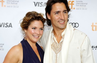 Sophie Gregoire-Trudeau and Justin Trudeau at a 2012 TIFF premiere.