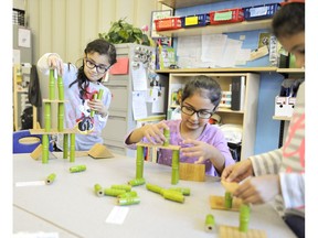 Students at Beaver Creek elementary work with equipment provided by My Class Needs, as part of a project funded by Chevron.