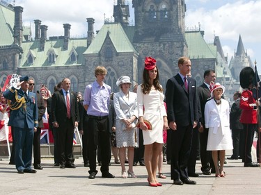 OTTAWA, ON - JULY 1:  Catherine, Duchess of Cambridge and Prince William, Duke of Cambridge attend Canada Day Celebrations at Parliament Hill on day 2 of the Royal Couple's North American Tour on July 1, 2011 in Ottawa, Canada.